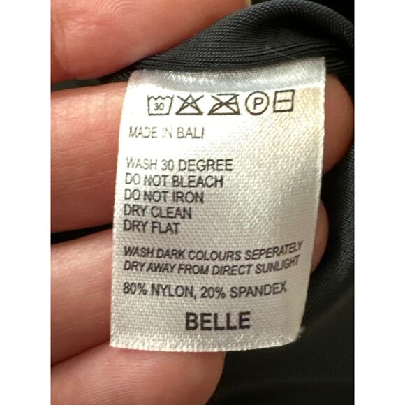 Free People NWT Belle The Label Black Deep V One Piece Swimsuit Size L - Picture 9 of 10